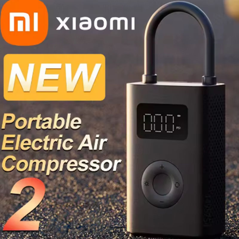 Xiaomi Mijia Luftpumpe 2 25 % Speed Boost Mini tragbarer elektrischer Luftkompressor Schatz 150 PSI Typ-C LED Multitool Inflator Xiomi