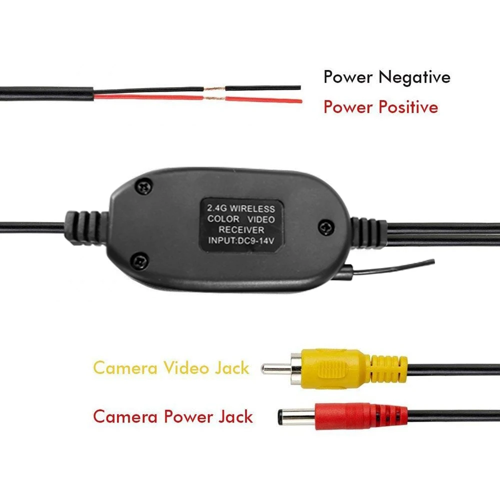 Amprime 2.4g módulo sem fio transmissor e receptor carro reverso vista traseira câmera de backup monitor assistência estacionamento veículo cam
