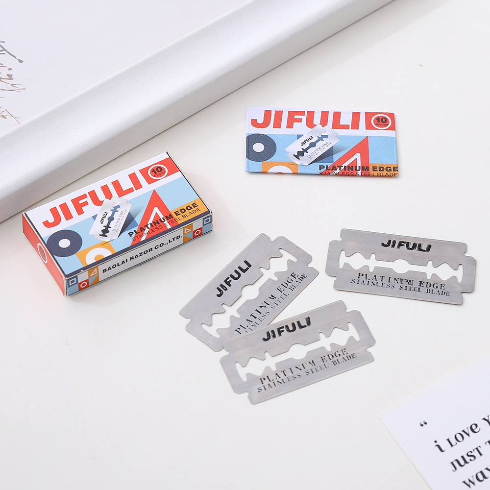 10Pcs Stainless Steel Shaver Blades Men  Double Edge Razor Sharp Thin Blade Face Care Manual Razor Blade Shaving Tool