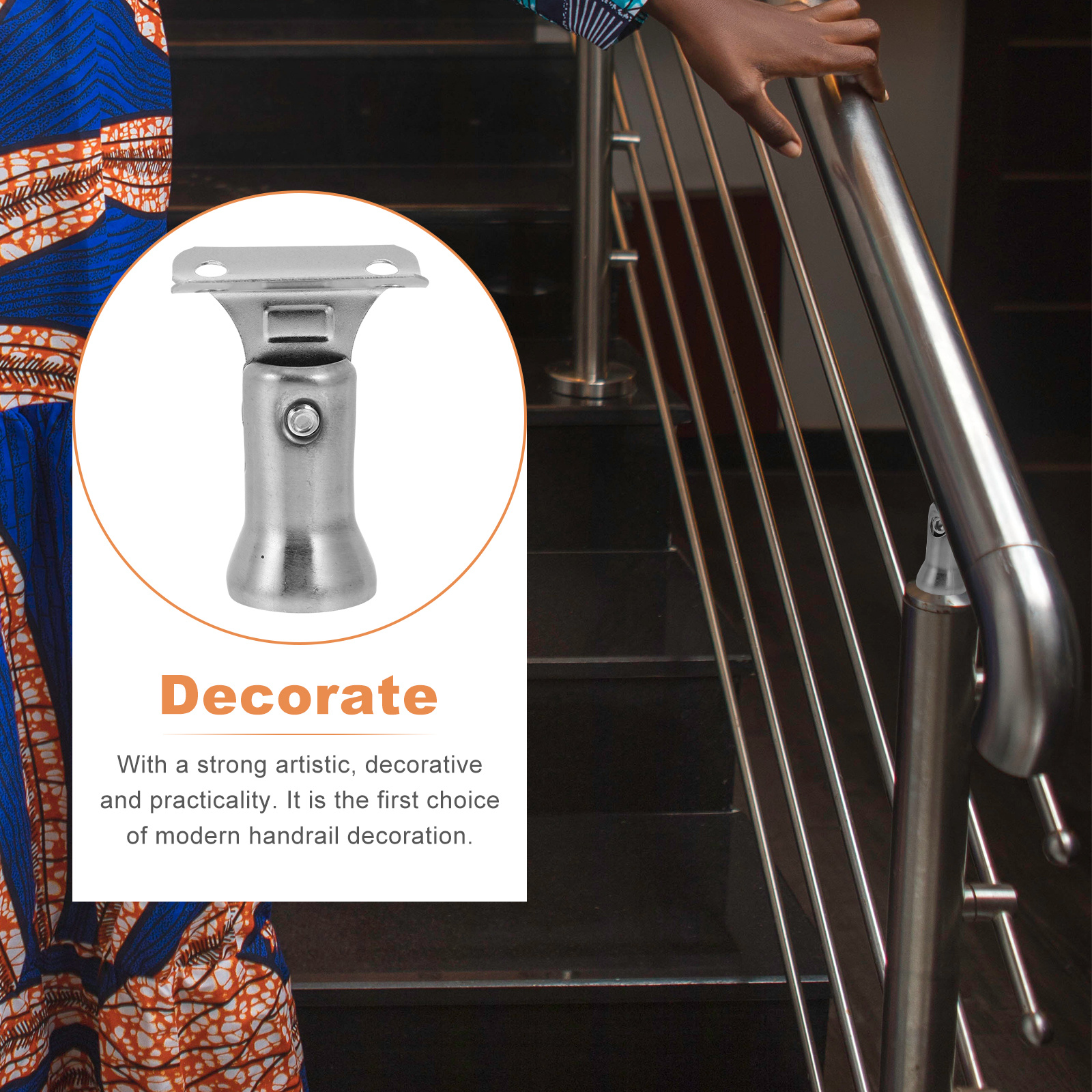4Pcs Metall Handlauf Halterung Robuste Geländer Spalte Rost Beweis Widerstand Moderne Dekor Handlauf Halterung
