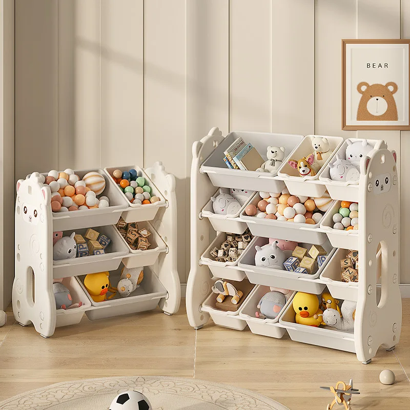 Armário de armazenamento infantil sala de estar contra a parede estilo gaveta armário de armazenamento de brinquedos multicamadas classificado de grande capacidade