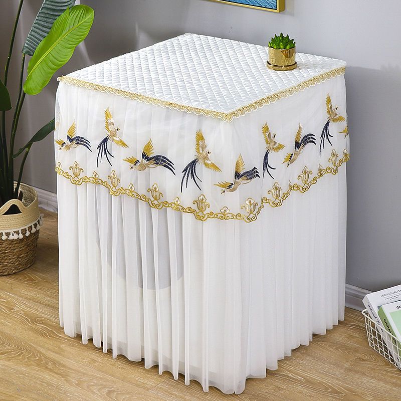 Sarung Mesin cuci, renda pelindung matahari tahan air penutup mesin cuci sisi terbuka 8kg 10kg Universal Penuh