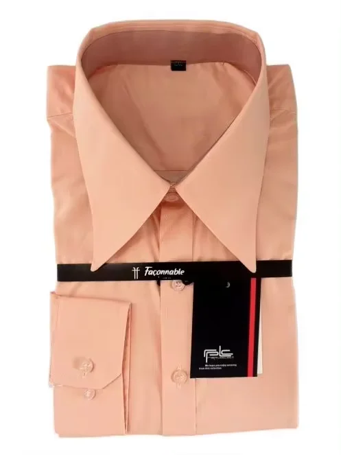 Camicia da uomo dal design retrò di marca alla moda, camicia a punta lunga - camicia personalizzata da uomo dall'aspetto retrò autentico