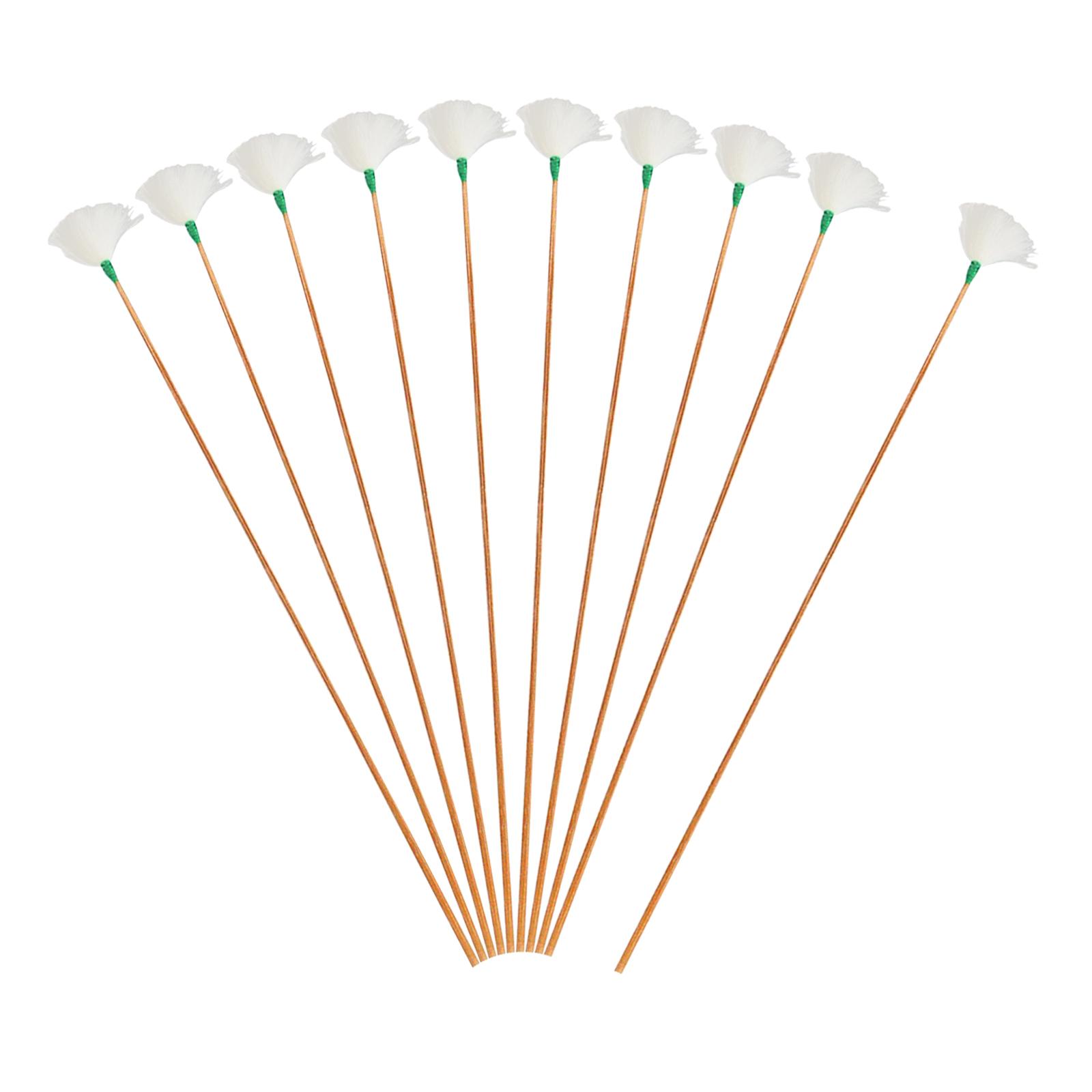 10 Pieces Professional Goose Feather Earpicks for Adults Children Long Handle Soft Ear Picker Ear Cleaning Tool Ear Spoon