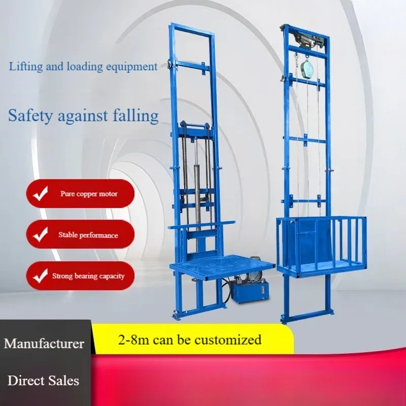 Electric Guide Rail Lift Automatic Hydraulic Loading Unloading Platform Scaffolding For Warehouse And Industrial Use