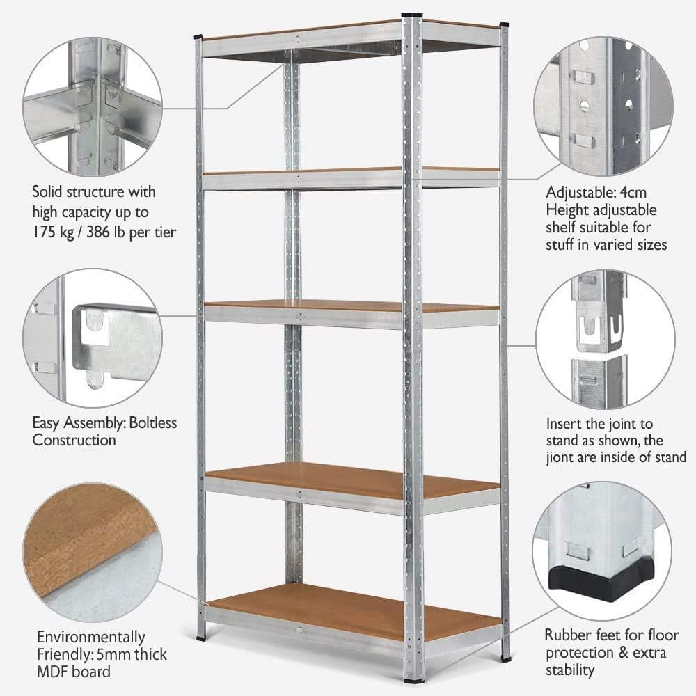 Cheapest - Heavy Duty Metal Shelving Racking Unit DIY Halloween Christmas Gift For Garage Workshop Warehouse Shed Storag