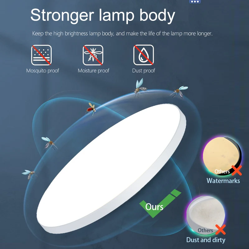 MARPOU Lampada da soffitto a LED intelligente 80W 50W 36W Plafoniere a LED moderne con telecomando APP per lampadario da soggiorno camera da letto
