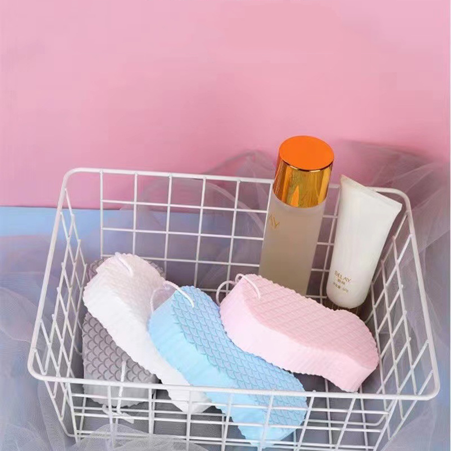 Esponja de banho macia esfoliante corporal bast wisisp escova de massagem pano de banho purificador de pele relaxar esfoliante cuidados com a pele acessórios de chuveiro