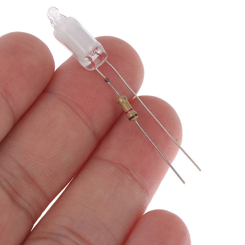 Mini Lâmpadas de Néon com Resistor, Vermelho, Azul, Verde, 6x13mm, 220V, 10Pcs