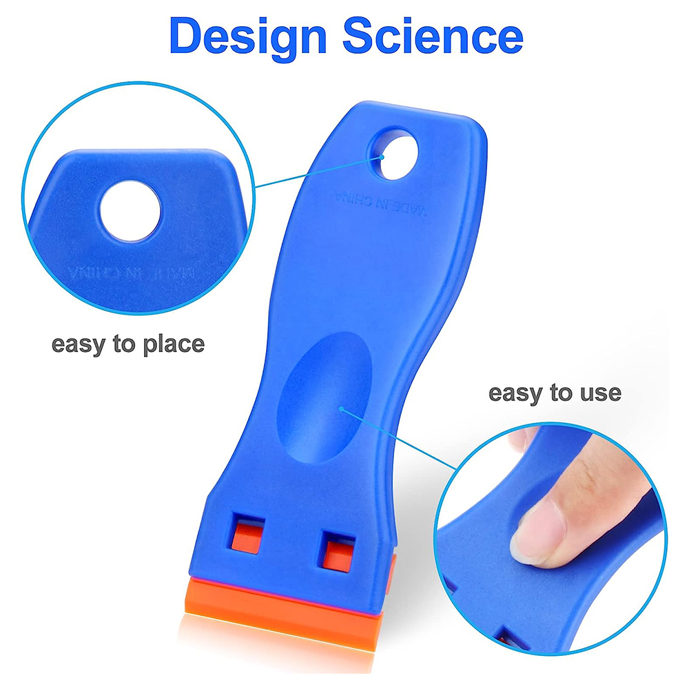 Plastic Razor Blade Scraper Tool Razor Scraper With Plastic Blades Cleaning Scraper Remover For Floor Stove Car Window Glass