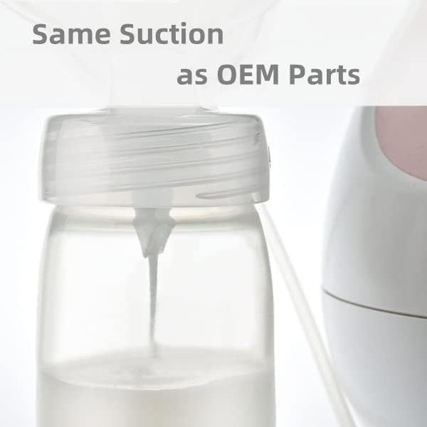 Válvula de pico de pato compatible con extractor de leche eléctrico, piezas de bomba/accesorios para extractor de leche (juego de 6 piezas)
