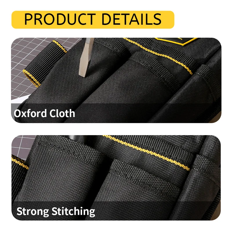 WINHUNT Tool Pouch Tool Belt Pouches with Belt Clip Utility Mini Tool Organizer Pouch for Electrician,Carpenter,Construction