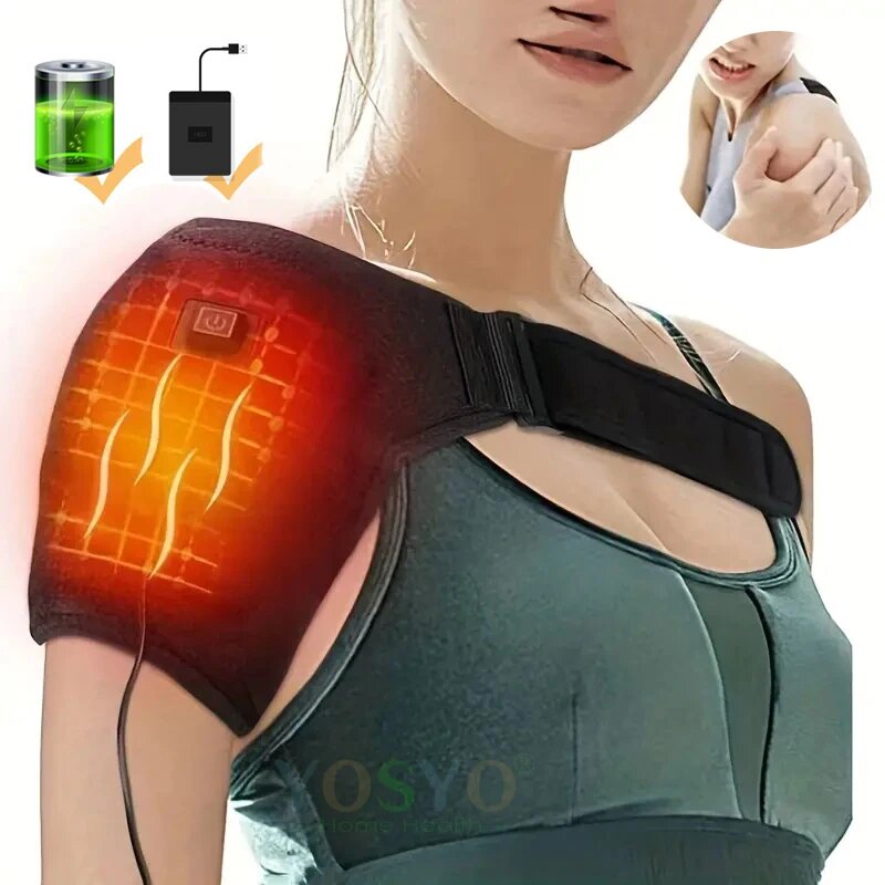 Elektrische verwarming Verwarmde schouderbrace Wrap Schoudermassage Ondersteuning Riem voor armschouder Fitnessbrace Warm houden