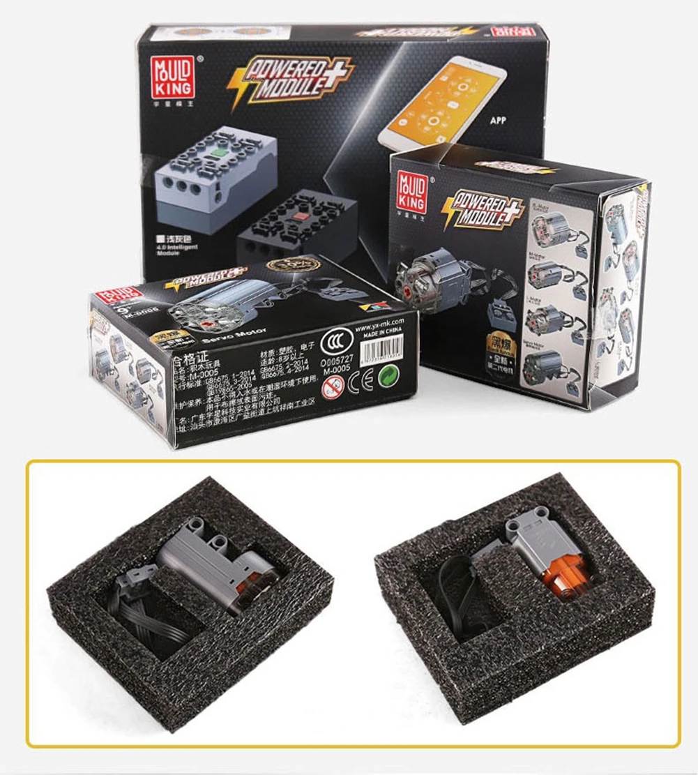 Mộc Điện Chức Năng Ứng Dụng Lập Trình Điện Bộ Pin Lithium Hộp M L XL Động Cơ Lái Servo Tương Thích Với Legoed