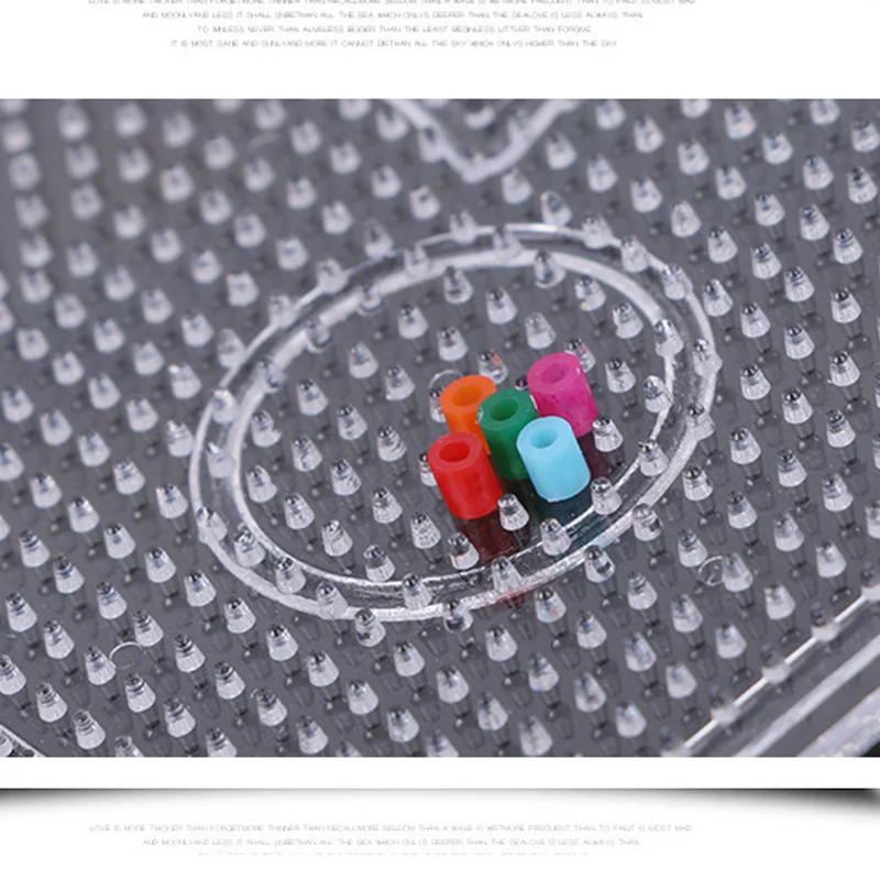 4PCS 2.6mm/5mm Fuse Beads Transparent Big Square Pegboards Ironing Beads Boards DIY Material Template Melting Beads Pegboard