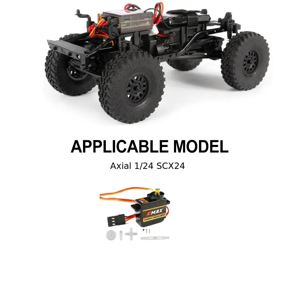 EMAX เซอร์โวแบบแอนะล็อกเกียร์โลหะ ES08MA EMX-SV-0275 II 12G สำหรับ RC หุ่นยนต์เครื่องบินควบคุมวิทยุ RC