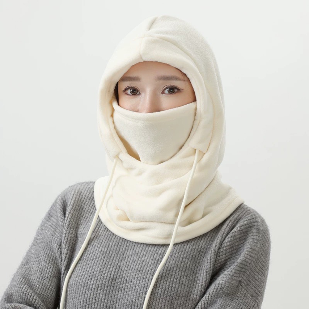 2024 Herfst en Winter Stijl Pluche Hoed Dames Outdoor Fietsen Kap Skimuts Warm Masker Sjaal Twee-in-één Verdikte Hoed