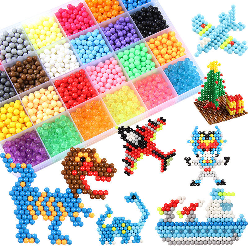 10 couleurs 1000 perles magiques de brume d'eau magique à la main bricolage perles magiques Puzzle éducatif jouets pour enfants