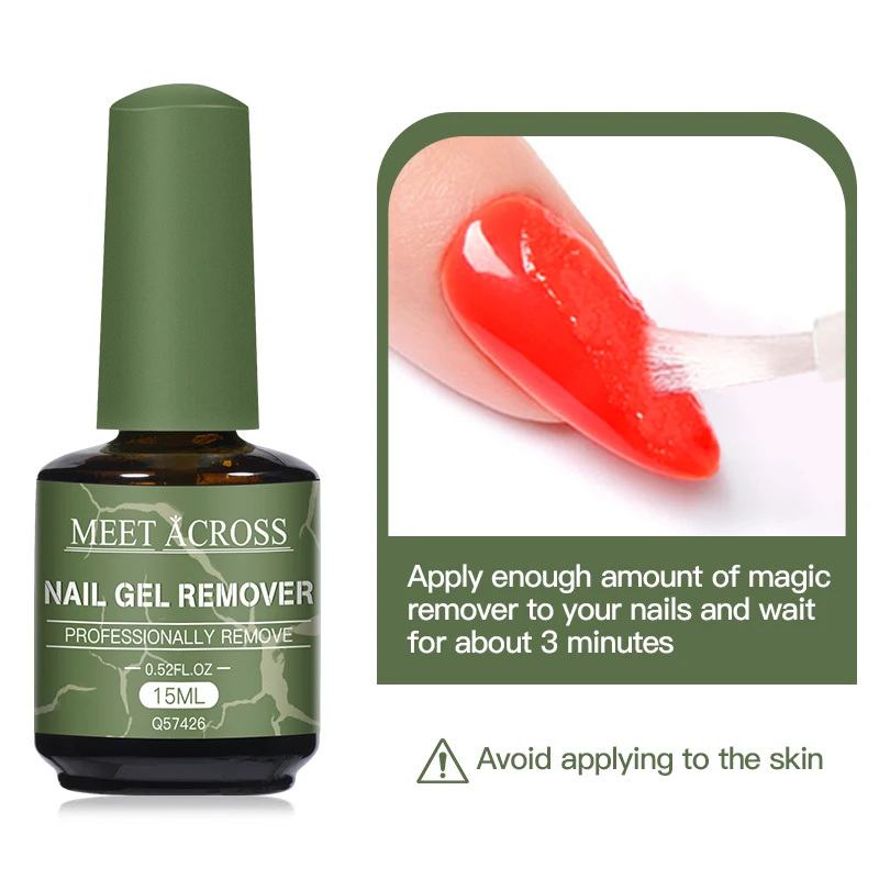พบกับข้าม 15ml Magic Fast เล็บเจล Polish Remover ทําความสะอาด UV Soak Off กึ่งถาวรเคลือบเงาเล็บเครื่องมือกําจัดเล็บ