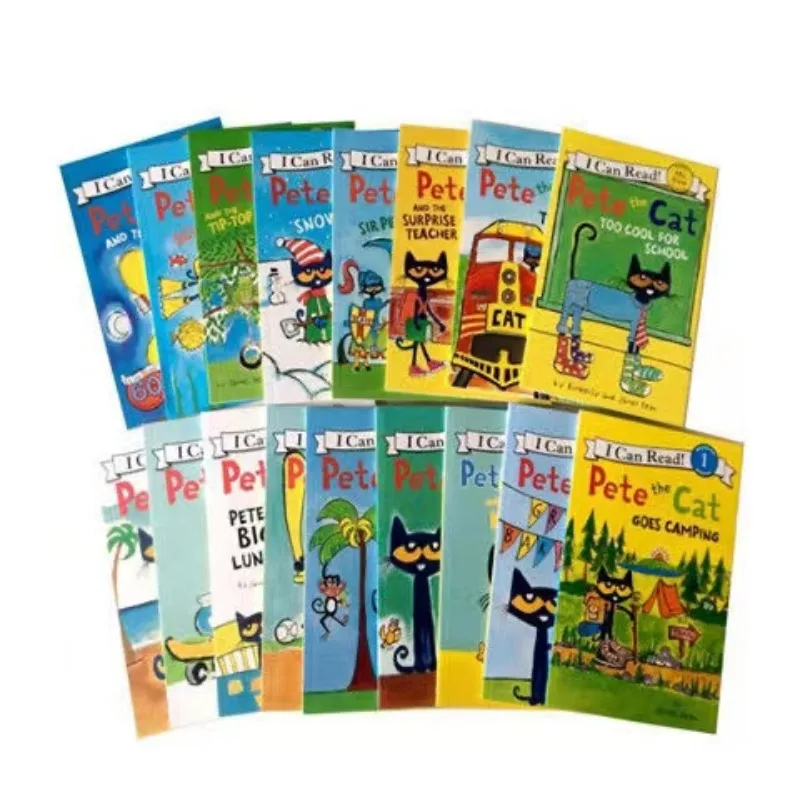 Pete The Cat หนังสือภาพเด็กทารกเรื่องราวที่มีชื่อเสียงการเรียนรู้เรื่องราวภาษาอังกฤษหนังสือเด็กชุดก่อนนอนอ่านของขวัญสําหรับ Bab