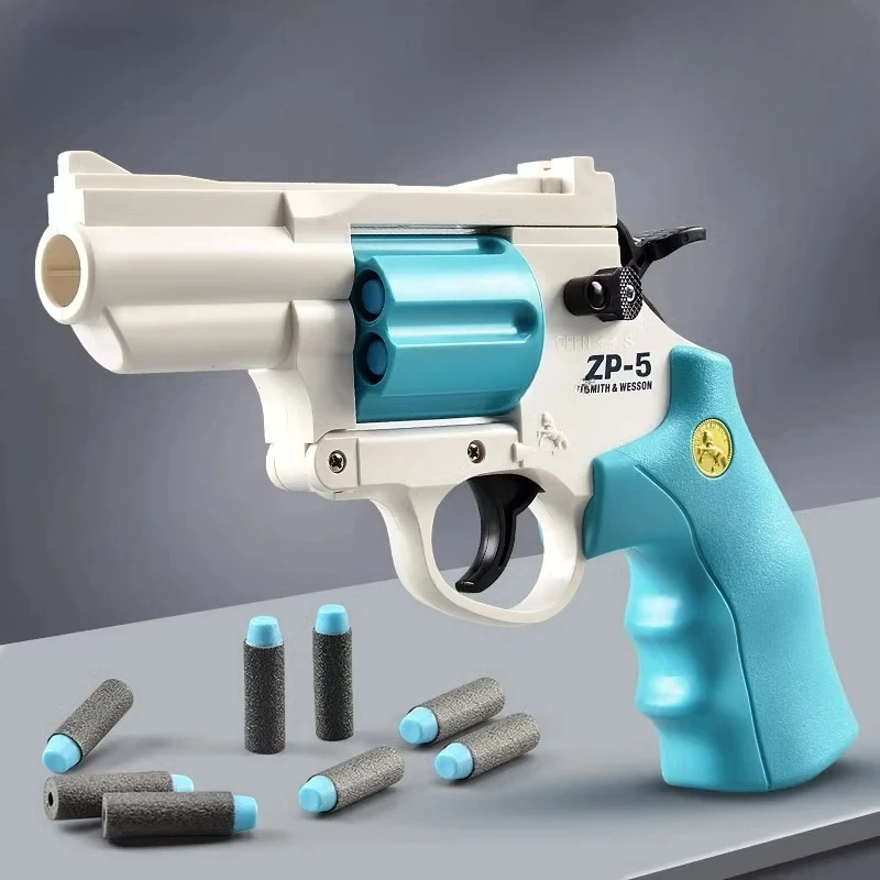 Soft Dart Bullet ZP5 Revolver Pistol Launcher ปืนของเล่นอาวุธกลางแจ้ง Airsoft นักกีฬา Pistola สําหรับของขวัญวันเกิดเด็ก