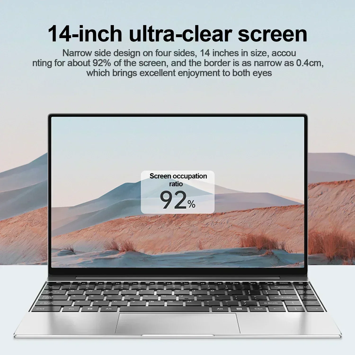 LENO 14.1 "Ultra Sottile Laptop 16GB di RAM 2TB SSD Windows 11 Intel N3700 Notebook Gamer 1920*1080 Display Ufficio Studio Computer PC