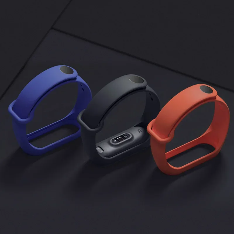 สําหรับ Xiao mi mi Band 3 4 5 6 7 สร้อยข้อมือกีฬาสายรัดข้อมือซิลิโคนสําหรับ Xiao mi mi Band 7 6 5 4 3 สร้อยข้อมือ (ไม่รวมนาฬิกา)