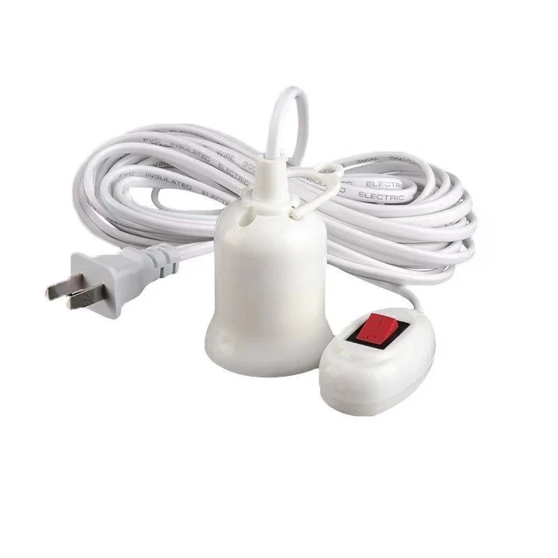 Bases de lámpara universales de 5/10m con interruptor, adaptador de enchufe de bombilla Led, soporte de lámpara de tornillo E27, accesorios, herramientas, suspensión de dos enchufes