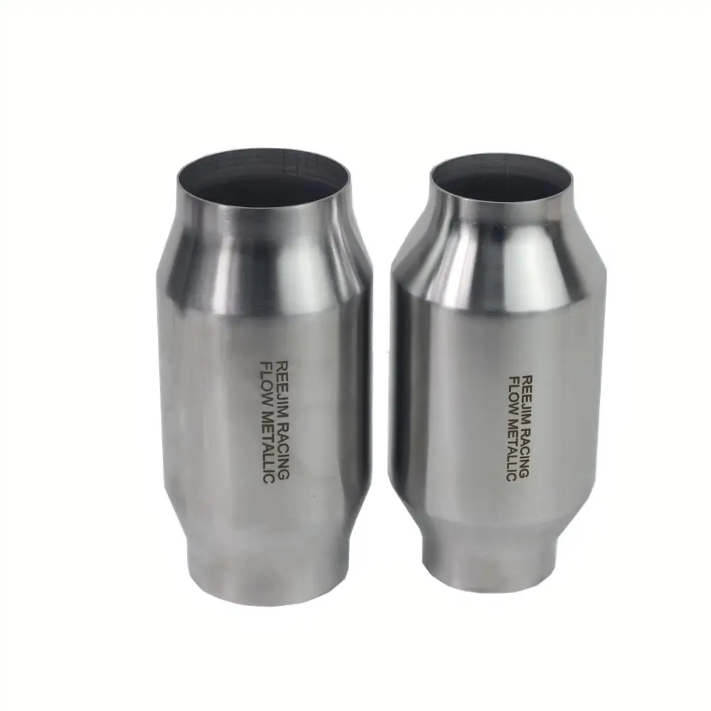 Convertidor catalítico de alto flujo de 4" x 8" - sustrato metálico de 200 celdas/cpsi - entrada/salida de 2,5"/3" - Compatible con EPA y Euro 3