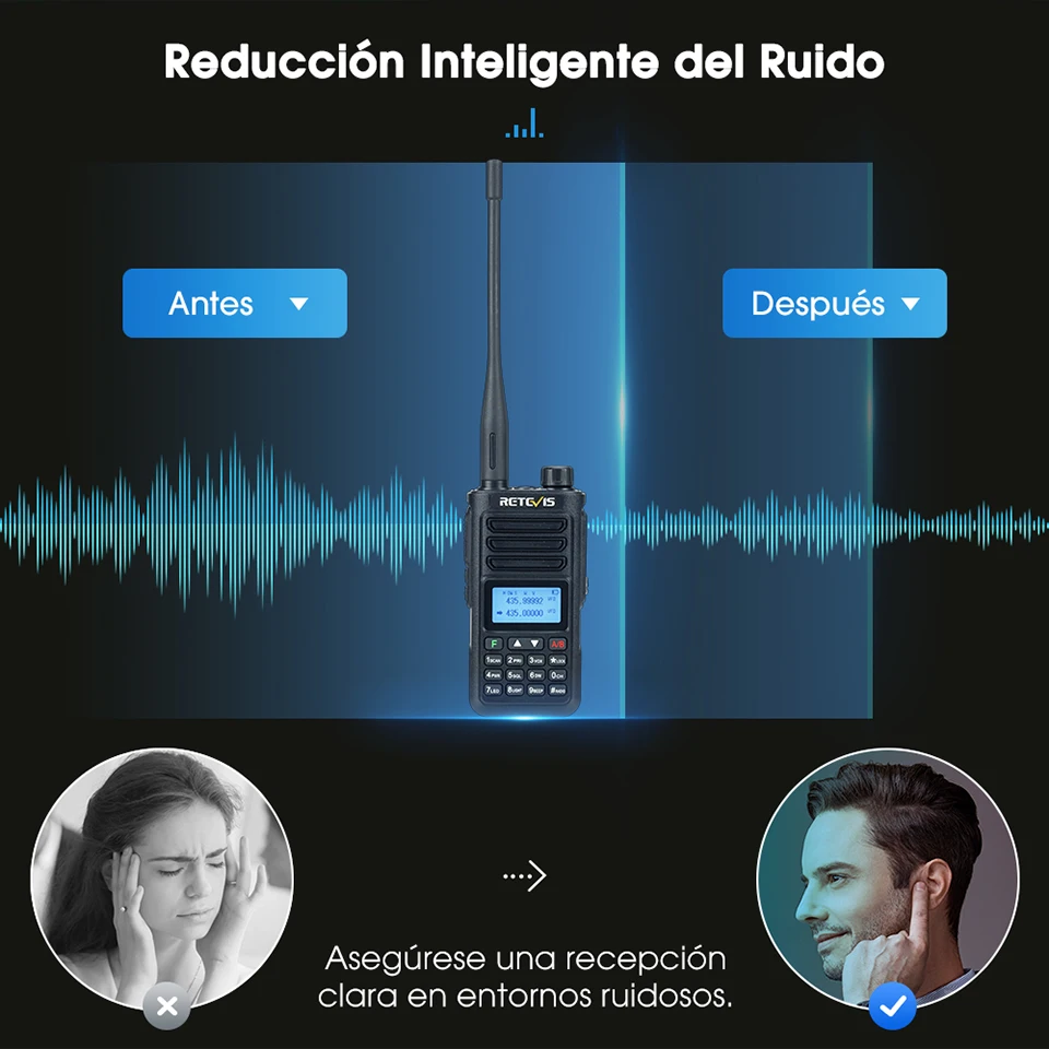 Retevis RA89 walkie talkie largo alcance emisora de radioaficionados walkie-talkies profesional movil walkie tolkie recargable Ham Radio de comunicacion portatil inalambricos resistente al agua IP68