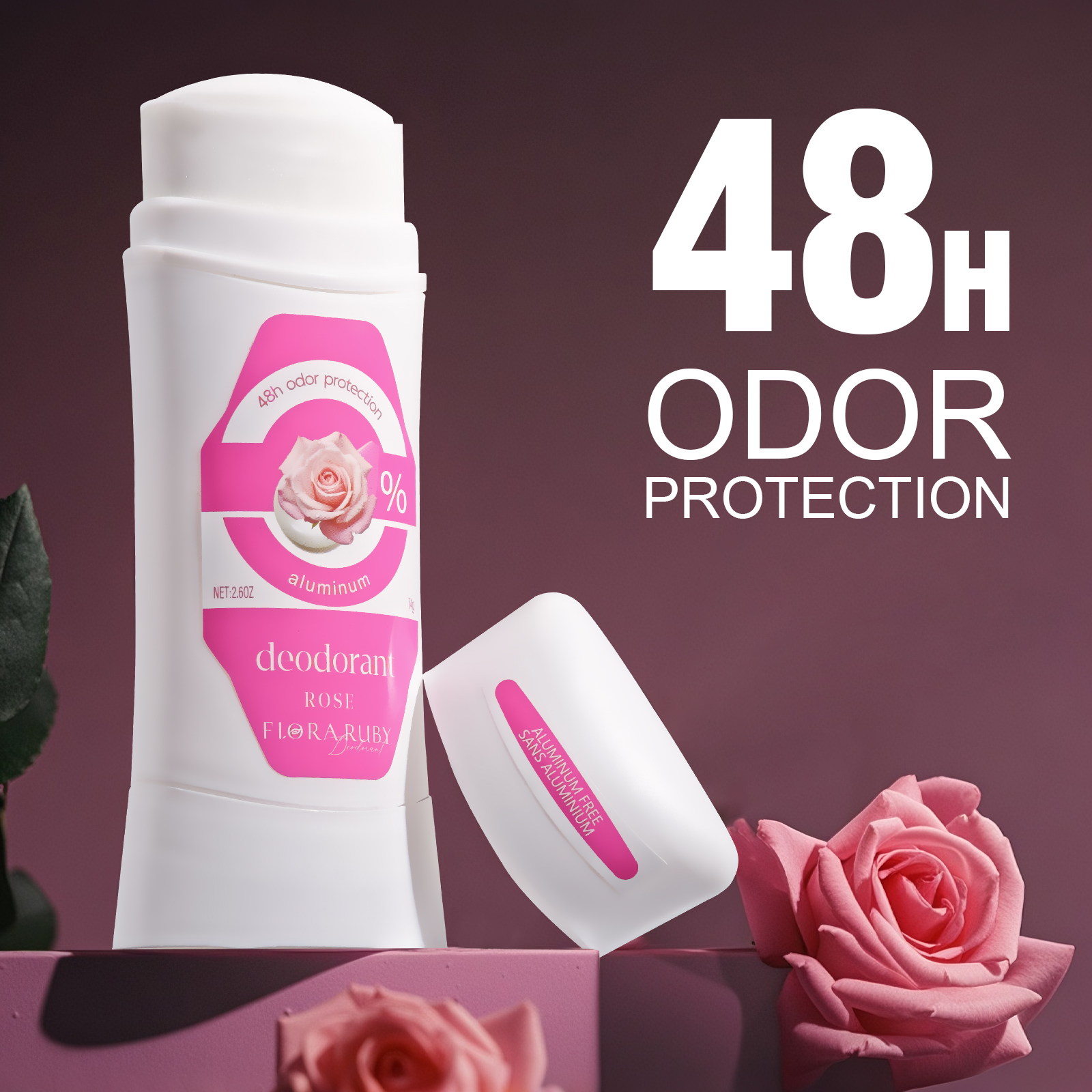 Deodorant Damen Aluminium Free Antitranspirant Stick Advanced Protection Deodorants Natural Flower Perfume Deodoran 74g
