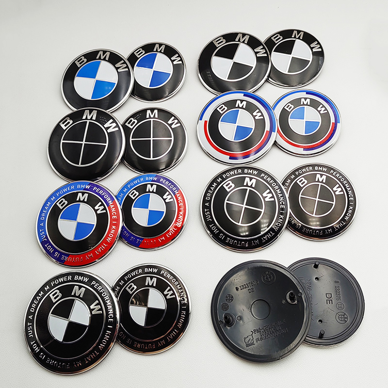 Emblème de capot avant de voiture BMW, logo de capot ABS, insigne de couverture de coffre, accessoires BMW E39, E46, E30, E36, G20, E87, E60, E90, 74mm, 82mm, 2 pièces