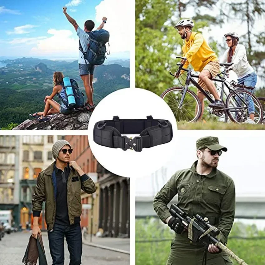 MOLLE Cinturón táctico ajustable de liberación rápida duradero para entrenamiento Cs Diseño unisex elegante Perfecto para combatir todo tipo de clima