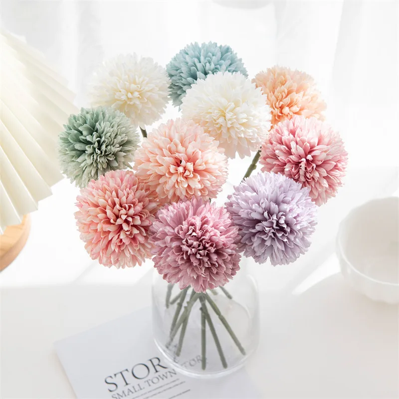Bouquet di fiori artificiali di ortensia Boho Home Bedroom Decor Decorazione di nozze Vasi artigianali Accessori per composizioni floreali
