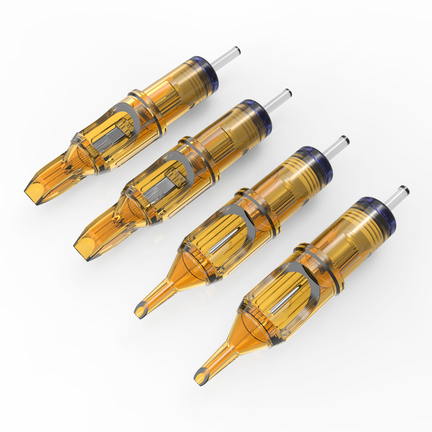 10 Uds. Aguja de cartucho de tatuaje de libélula amarilla 1 3 5 7 9 11 13 14 15 RL RM RS M1 para máquina de tatuaje accesorios de aguja de pluma