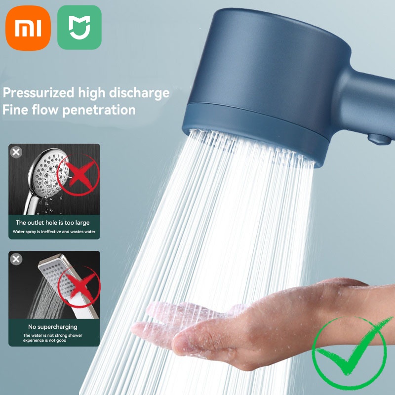 Cabezal de ducha Xiaomi, 5 modos, ahorro de agua, cabezal de ducha ajustable de alta presión, pulverizador de mano, accesorios de baño colgantes ﻿
