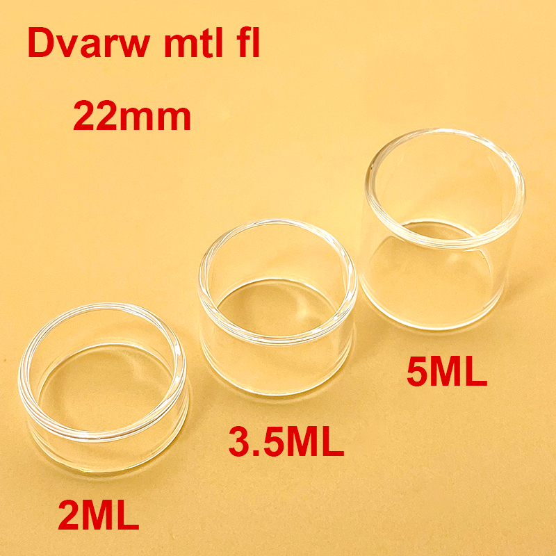 Glasrohr, transparentes Glas, 2 ml/3,5 ml/5 ml/6 ml, gerades Ersatzglas für Dvarw MTL FL 22 mm/24 mm, mit Deck und AFC-Einsätzen
