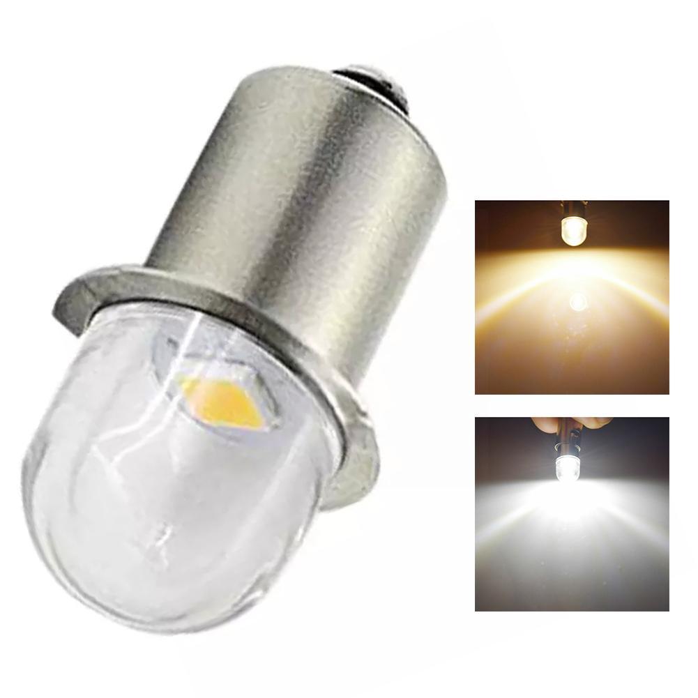 Base de bombillas Led P13.5s, reemplazo de linterna Maglite blanca, 6000k, antorchas Dc6v-12v, lámpara blanca cálida