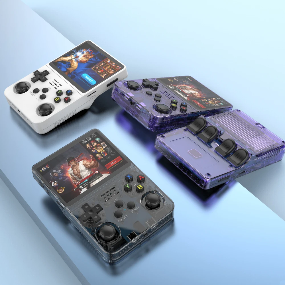 Retro draagbare videogameconsole R36S Linux-systeem IPS-scherm Draagbare zakspeler 64 GB voorgeladen games 3,5 inch
