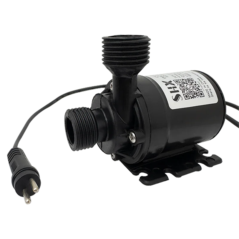 Bomba submersível silenciosa com motor sem escova, dc12v, dc24v, 1/2 ", 800l/h, elevador de 6m, bomba de reforço de chuveiro com plugue à prova d'água de 2,3 pinos