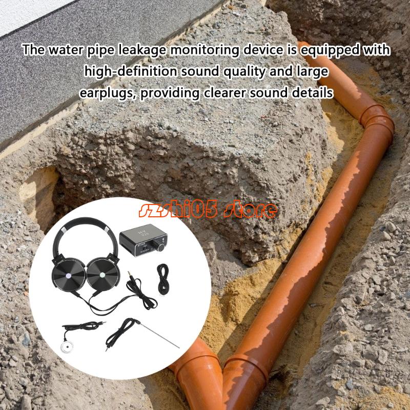 781e sondas duplas detectores vazamento água para construção casas e locais com bateria e fones ouvido recarregáveis