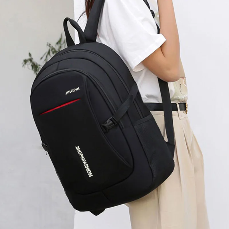 Maletín de lona informal para hombre y mujer - Bolso simple de doble hombro - Versión coreana - Bolsa de viaje para computadora portátil