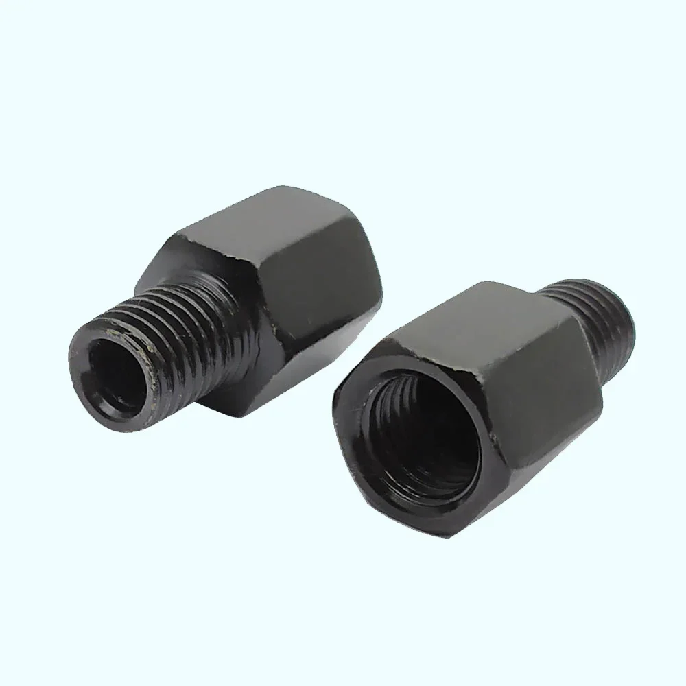 Adaptador de espejo negro M10 M8 10MM 8MM adaptadores de espejos retrovisores para motocicleta tornillos de perno de conversión de rosca derecha izquierda