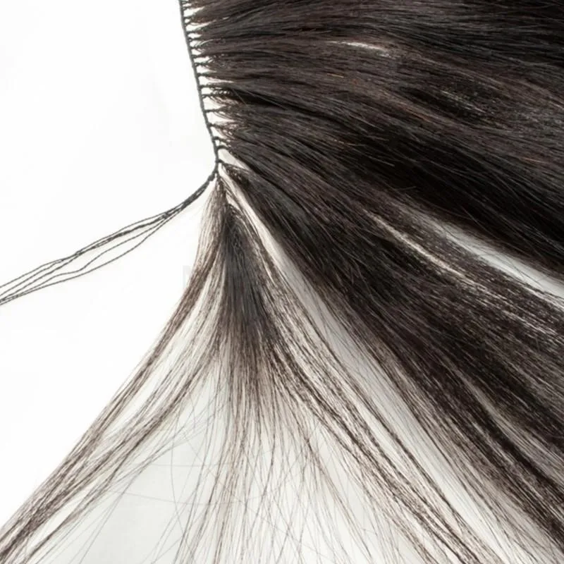 Extensões de cabelo de penas, linha de peixe natural, cabelo humano, não remy, micro anéis invisíveis, trama de extensão de cabelo, 100 fios