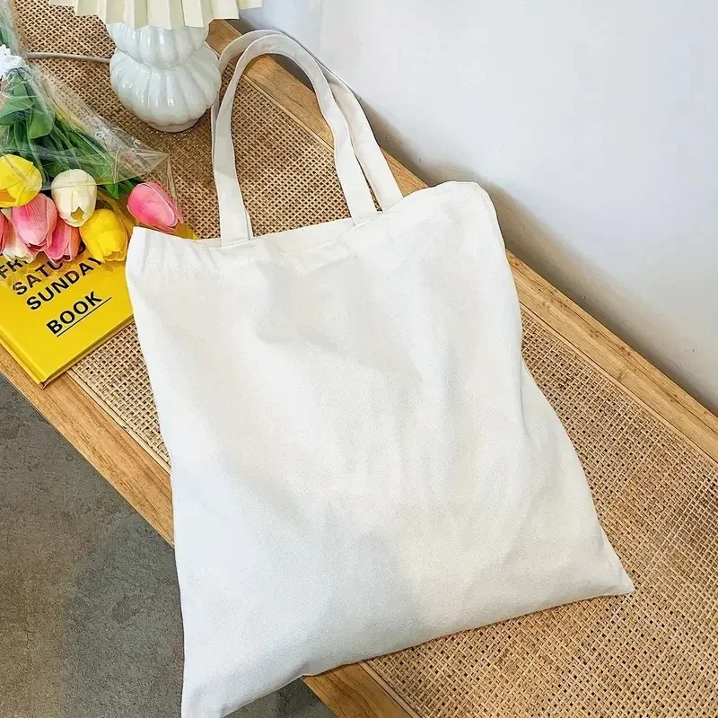 Bolso de compras de gran capacidad de lona de Color sólido Simple informal bolso de compras
