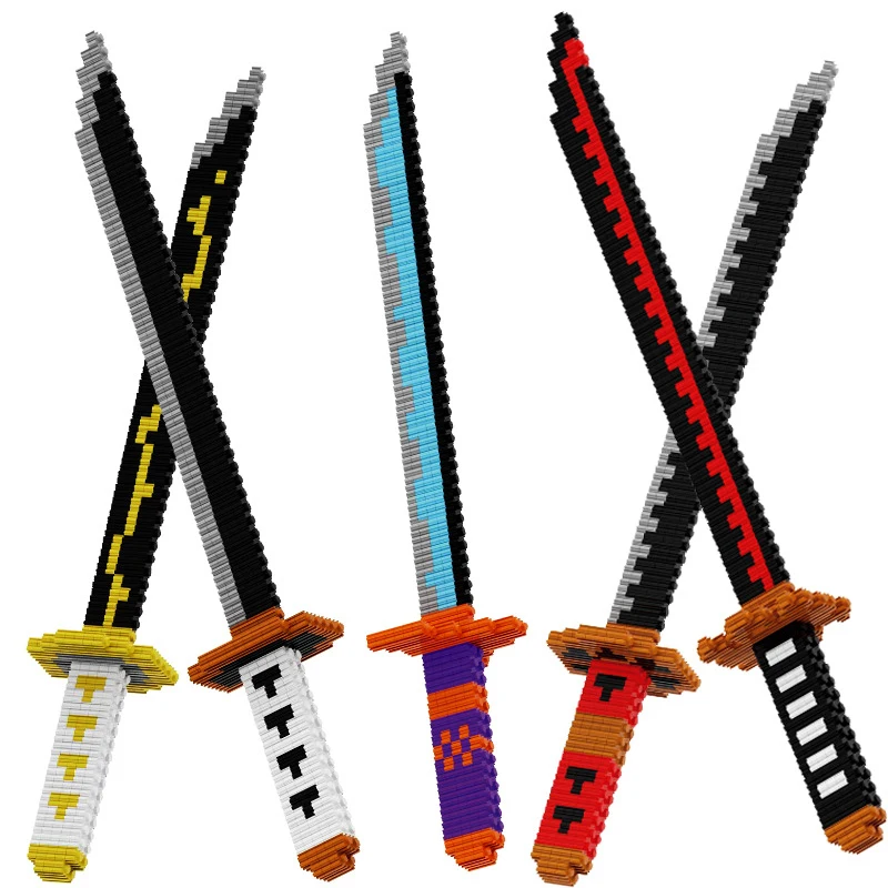 480 ชิ้น Samurai Sword Building Blocks Ninja Blade Katana ญี่ปุ่นอะนิเมะผีเสื้อ Nichirin มีดอิฐของเล่นสําหรับเด็กผู้ใหญ่