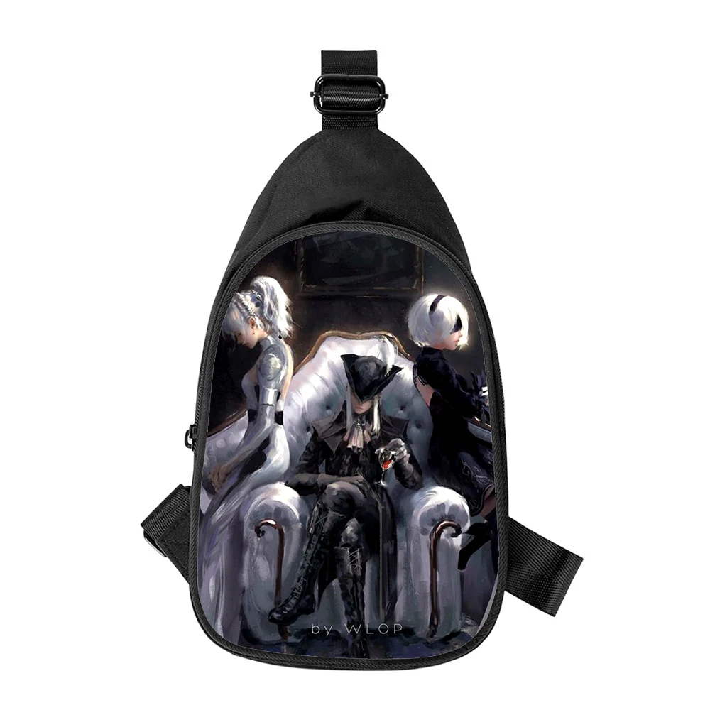 Nier automata 2b zwei b 3D-Druck neue Männer Kreuz Brusttasche diagonal Frauen Umhängetasche Ehemann Schule Hüft tasche männliche Brust packung