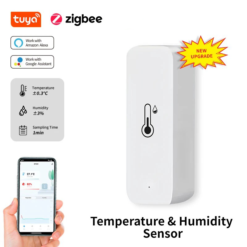 Sensor de puerta Zigbee, Detector de alarma inalámbrico de ventana magnética abierta y cerrada, funciona con Zigbee2MQTT Alexa Google Need Gateway tuya