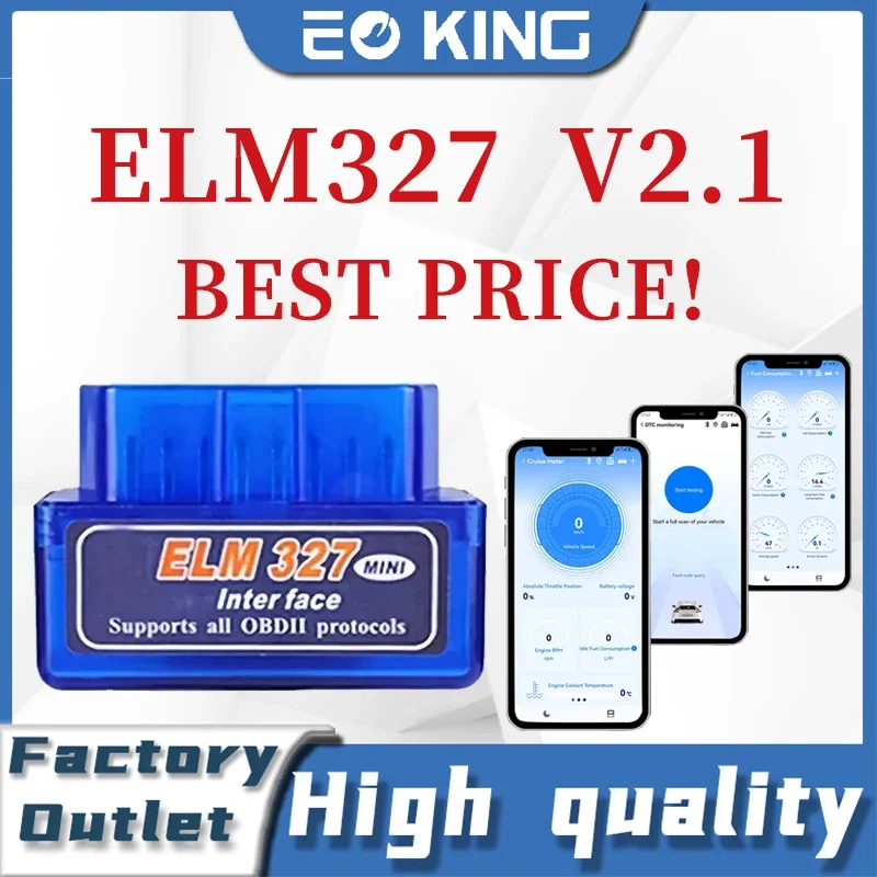Mini Bluetooth ELM327 V2.1 V1.5 Auto OBD escáner lector de código herramienta de diagnóstico de coche Super ELM 327 para protocolos Android OBDII