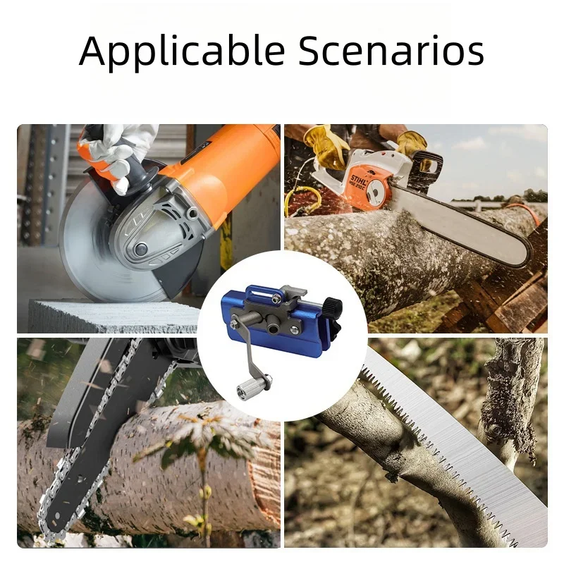 Afiladores de sierra de cadena portátiles, Kit de afilado de cadena de motosierra, carpintería con piedras de molienda, herramienta amoladora de motosierra eléctrica
